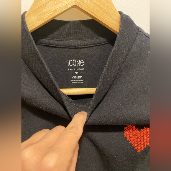 Organic cotton embroidered heart tee - Picture 4 of 7